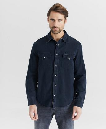 Calvin Klein Skjorta Modern Western Shirt Blå