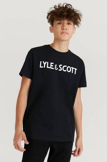 Lyle & Scott T-shirt Text Tee Vintage Svart