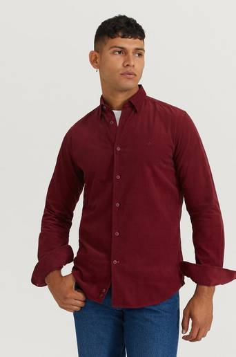 Morris Skjorta Cedrik Button Under Shirt Röd