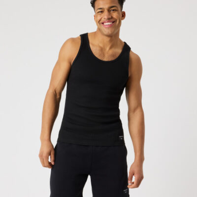 Björn Borg Centre Ribbed Tank Svart