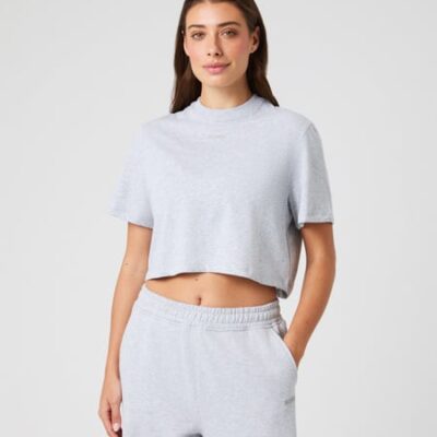 Björn Borg Studio Oversized Cropped T-shirt Grå