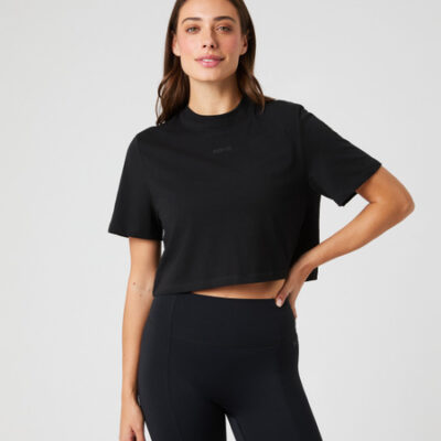 Björn Borg Studio Oversized Cropped T-shirt Svart