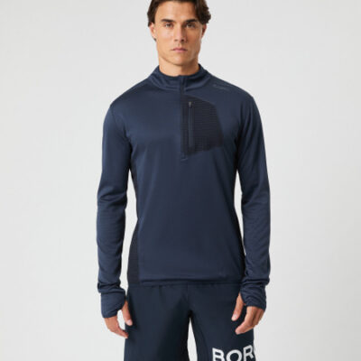 Björn Borg Borg Fleece Midlayer Marinblå