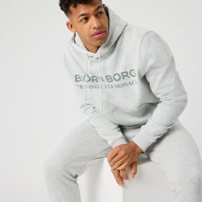 Björn Borg Borg Classic Print Hoodie Grå